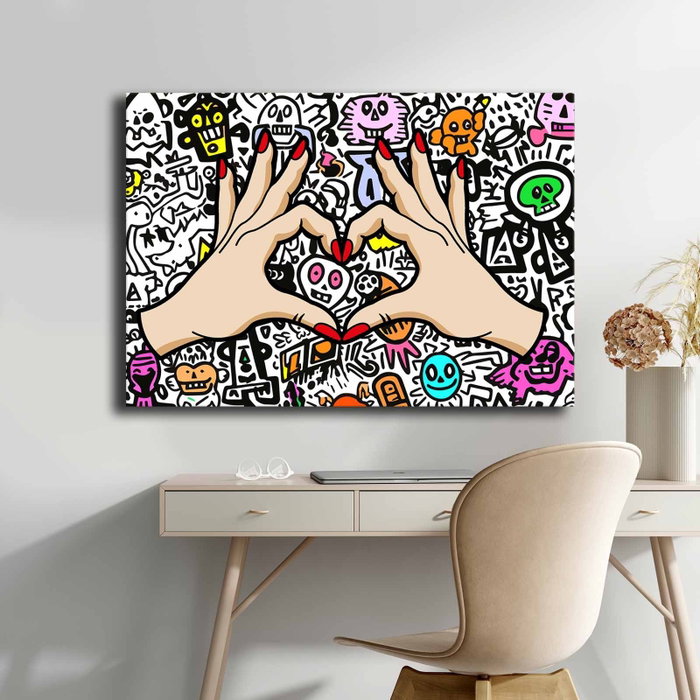 Wallity 70100POP-006 Lienzo Decorativo Multicolor 70 x 100 cm